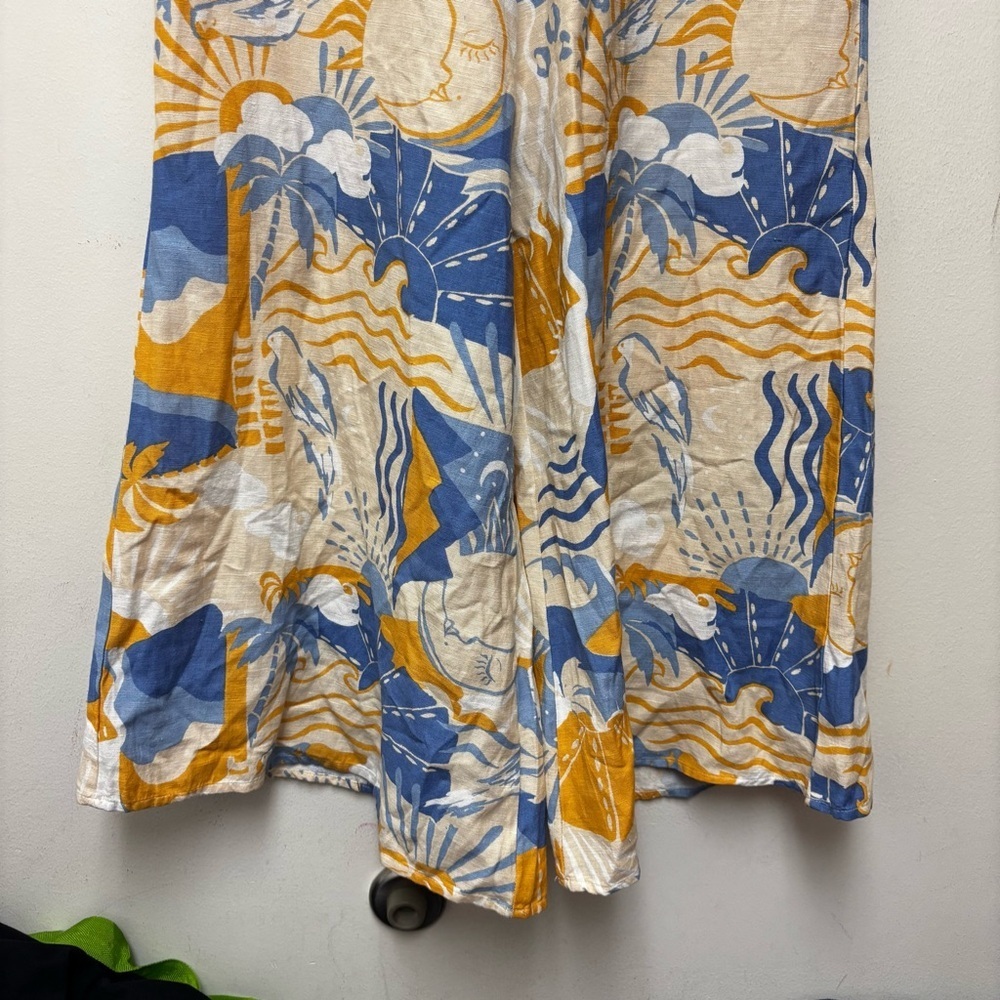 Midnight Sky Celestial Tropical Printed Wide Pants - Picture 7 of 11